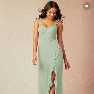 Azazie Camellia Bridesmaid Dress (Dusty Sage)